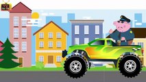 Peppa Pig Police vs Hulk # Fighting vs Police # Monster Trucks Crashes # Vehicles for Children_4