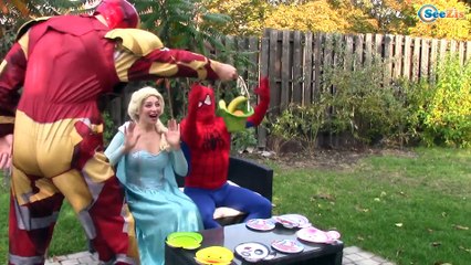 Frozen Elsa Kiss Bad Spiderman & Spiderman Become a Bad Baby vs Joker in Real Life