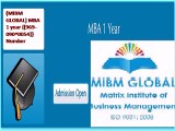 (MIBM GLOBAL) MBA 1 year {[969-090^0054]} Number