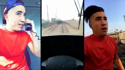 L'Acrobate essaie de conduire un train