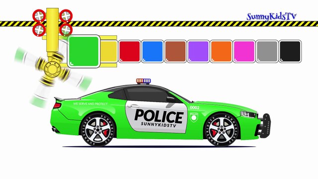 Cars and Trucks for kids Police car Learn colors Videos for children