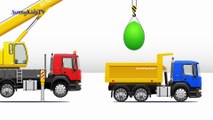 Trucks for kids. Crane Truck. Surprise Eggs. Learn Sweets, Candies. Video for chil
