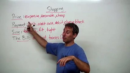 English Vocabulary - Talking About Shopping - Edited
