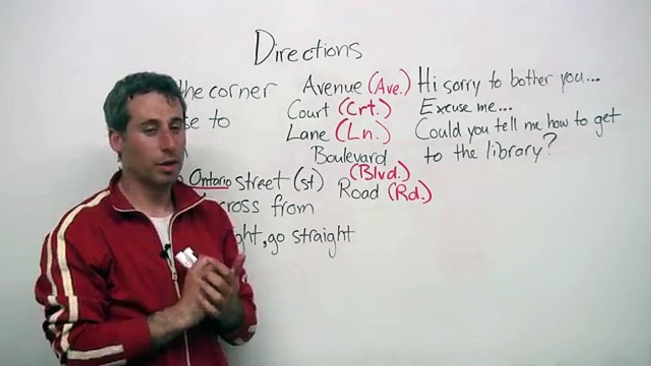 How To Give Directions In English -Edited