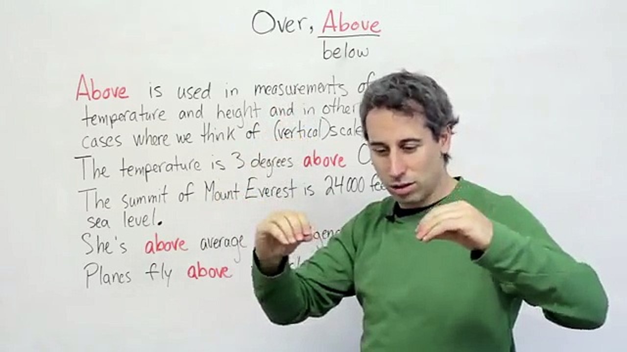 How To Use ABOVE In English - Edited