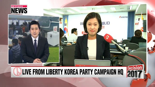 Live from conservative Liberty Korea Party's election headquarters