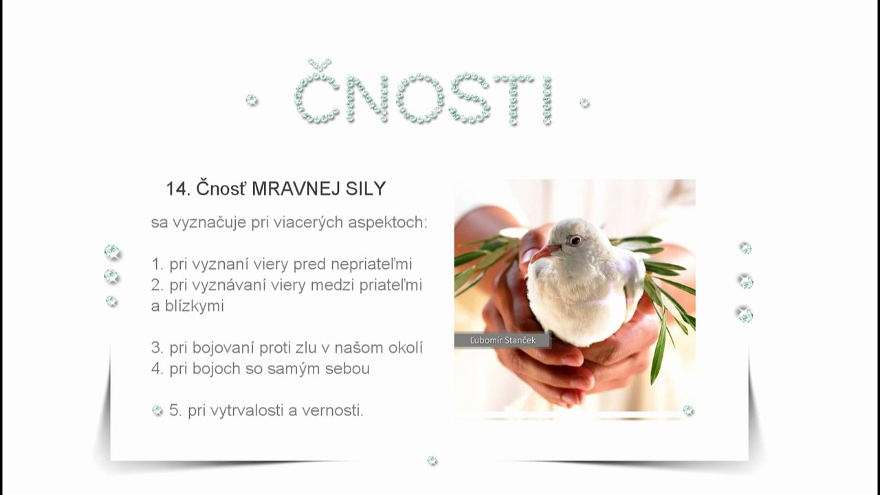 Čnosti 14. ✿ Čnosť mravnej sily