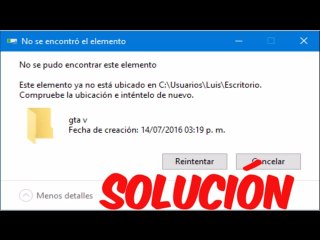 Este elemento ya no esta ubicado en... SOLUCIÓN! Carpetas y archivos imborrables
