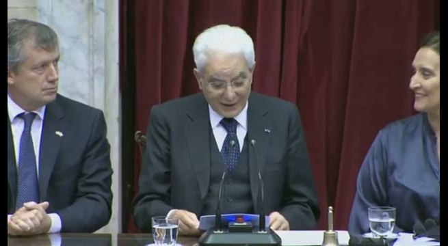 Congreso argentino recibe a Mattarella para estrechar los lazos comunes con Italia