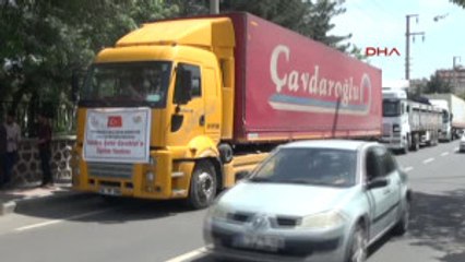 Diyarbakır El Bab ve Cerablus'taki Öğrencilere Diyarbakır'dan Yardım Tırları Yola Çıktı