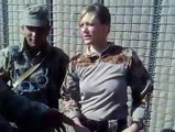 Afghan Army soldiers having Masti with American female soldier