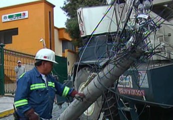 Una grúa causo accidente en Quito