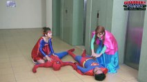 Joker Pranks Frozen Elsa, Superman and Supergirl Angry Annoyed! Spiderman vs Hulk in Pool Fun IRL