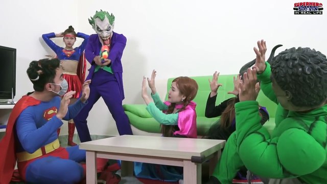 Supergirl Dream Lover Superman! Spiderman, Elsa vs Maleficent prank superhero Fun IRL