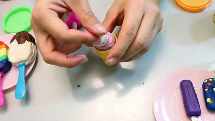 Play Doh Cooking Spaghetti Maker Ice Cream Toy Surprise Eggs Toys_28