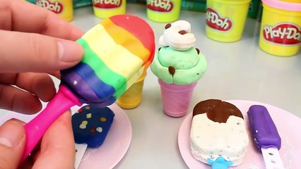 Play Doh Cooking Spaghetti Maker Ice Cream Toy Surprise Eggs Toys_30