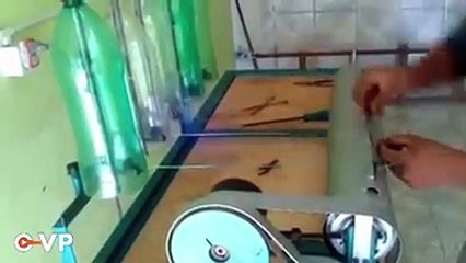 Plastik şişelerden geri dönüşüm ile süpürge yapımı