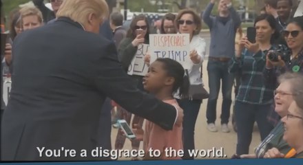 Donald Trump: une petite fille s'adresse au président américain et l'insulte
