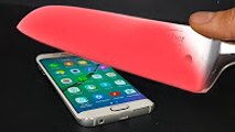 EXPERIMENT Glowing 1000 degree KNIFE VS Samsung Galaxy S6 edge
