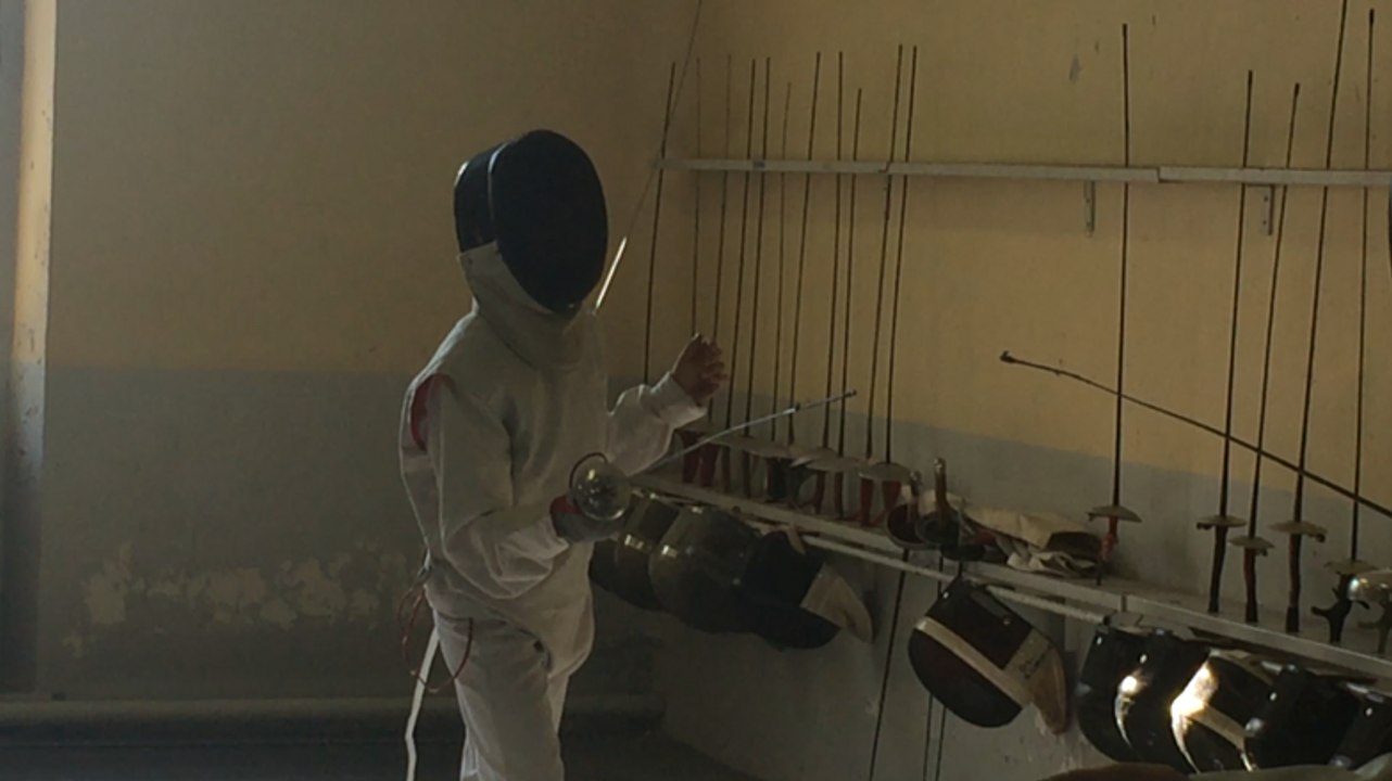 Entraînement au club d'escrime