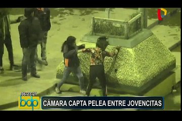 Cerro de Pasco: cámara de seguridad capta pelea entre jovencitas