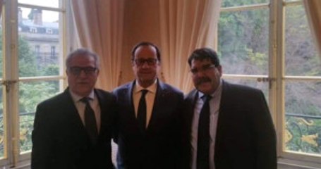 Fransa Cumhurbaşkanı Hollande Terörist Başı Salih Müslim'i Sarayda Ağırladı