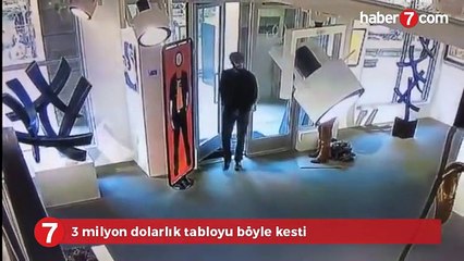3 milyon dolarlık tabloyu böyle kesti