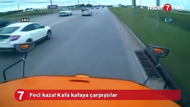 Feci kaza! Kafa kafaya çarpıştılar