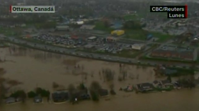 Tres personas desaparecidas en Canadá por inundaciones