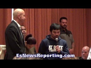 WHAT MANNY PACQUIAO TELLS HIS TEAM RIGHT BEFORE THE FIGHT - EsNews Boxing