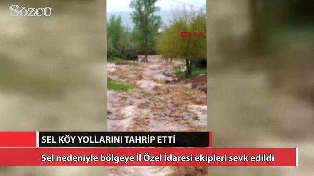 Elazığ'da sel, köy yollarını tahrip etti
