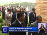 Presidente Correa inauguró el Parque Urbano UNASUR y mantuvo almuerzo con periodistas en Carondelet