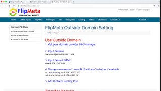 FlipMeta : Outside Domain DNS Setting & Domain Transfer