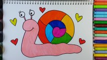 How to draw a Snail for kids | Painting for kids