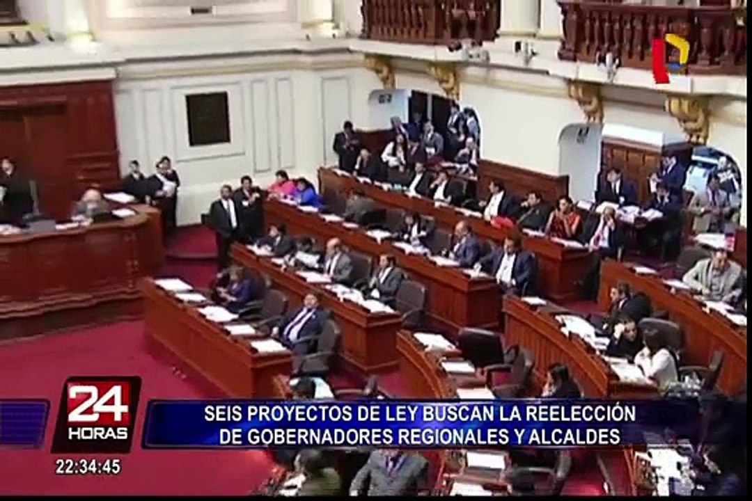 Seis proyectos de ley buscan la reelección de gobernadores regionales y alcaldes
