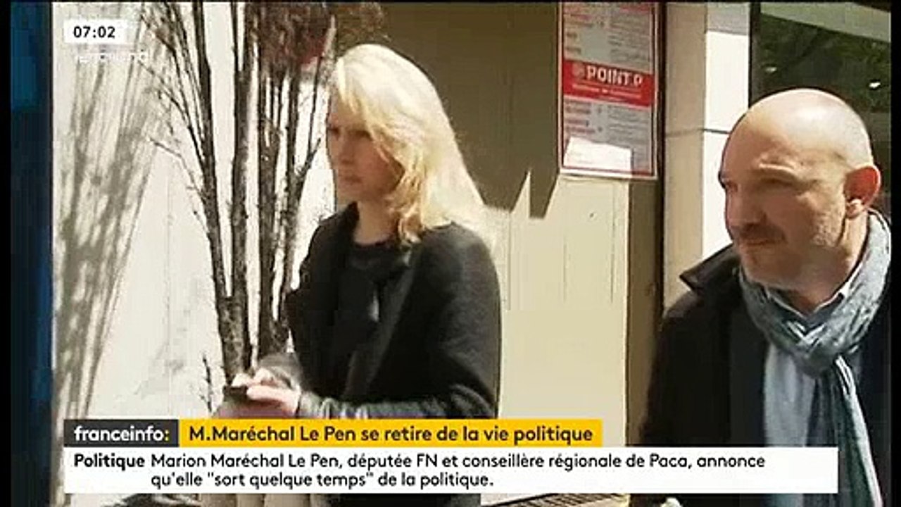 La lettre d'adieu de Marion Maréchal-Le Pen à ses électeurs publiée ce matin: "Voilà pourquoi je me retire de la vie pol