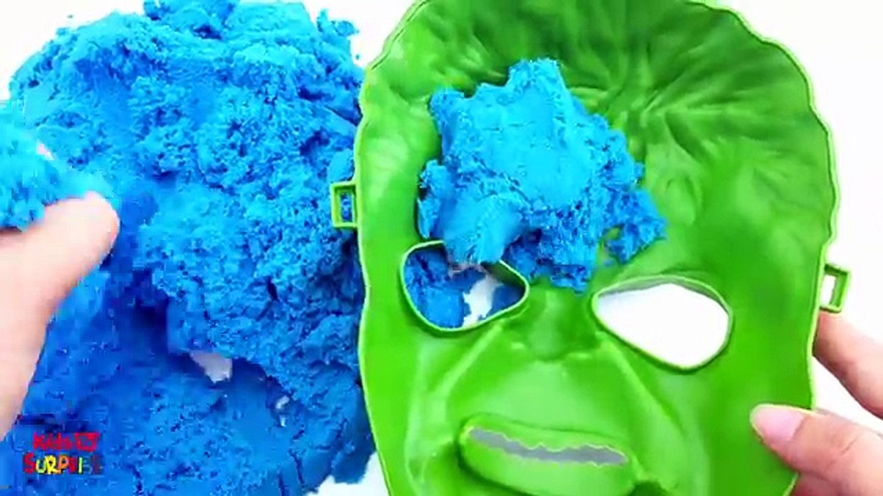 DIY How to Make Kinetic Sand Mask Hulk Learn Colors Candy Pez Baby Doll Bath Time Nursery Rhymes - 2017 Full HD