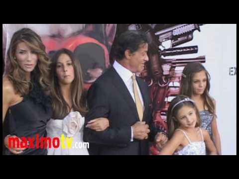 Sylvester Stallone and Family at The Expendables Premiere