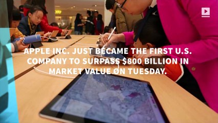 Apple just became the first US company to surpass $800B value