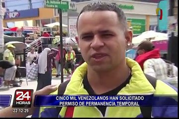 Cinco mil venezolanos han solicitado permanencia temporal