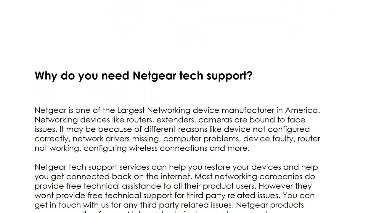 How  to contact Netgear Tech Support
