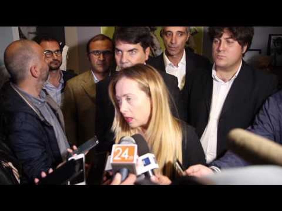 Giorgia Meloni per la lista Fratelli D'Italia-AN. Leccenews24
