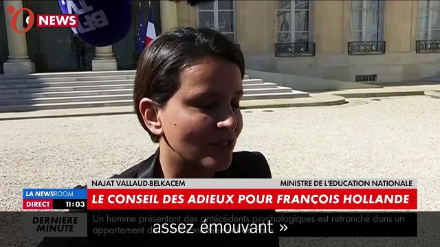 Najat Vallaud-Belkacem au bord des larmes après le dernier Conseil des ministres