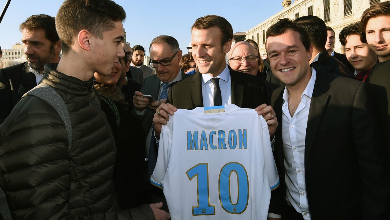la reaction d'Emmanuel macron quand il apprend la defaite de l'OM