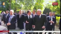 Regardez la brève discussion entre François Hollande et Emmanuel Macron