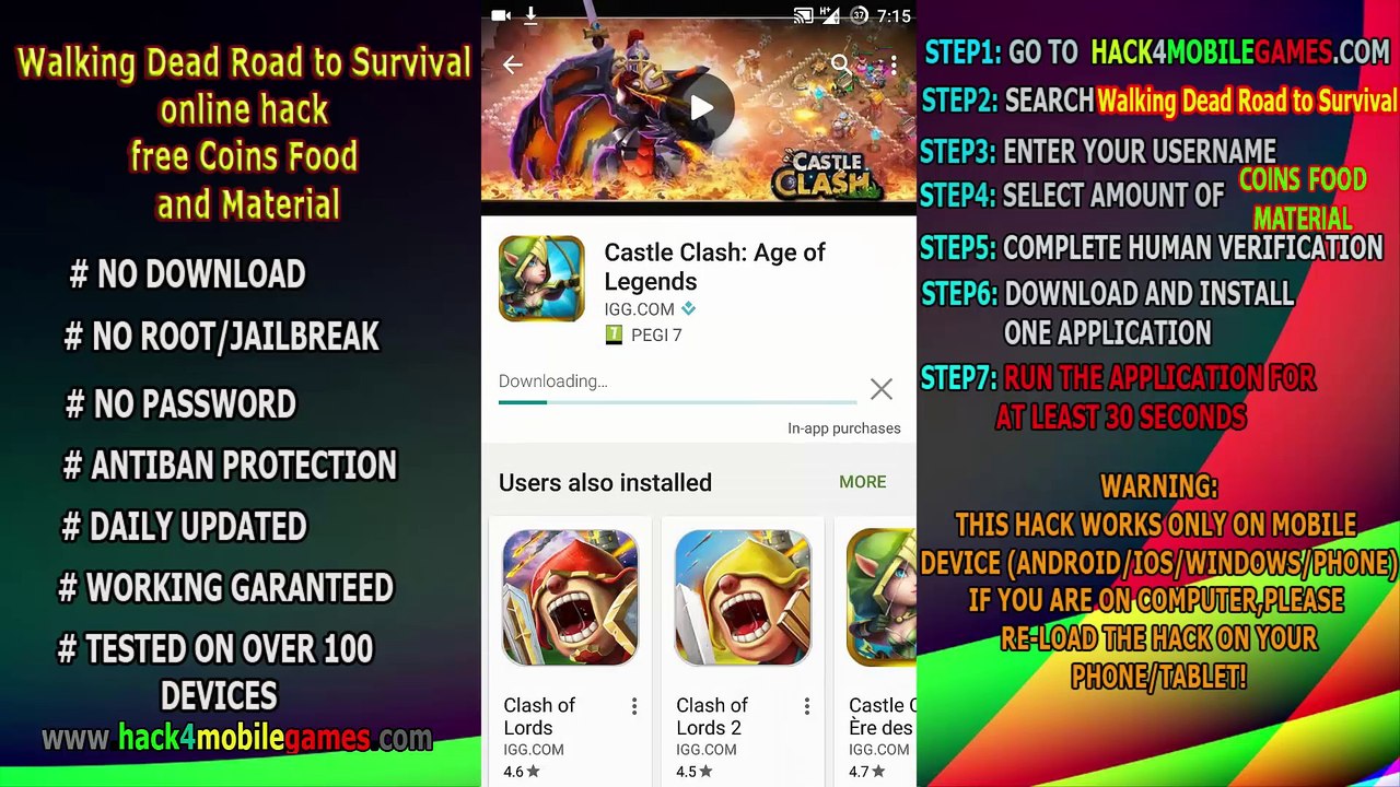 Walking Dead Road to Survival hack activation code