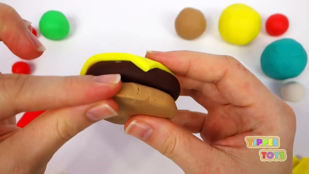 Play Doh Food How to Make Play Doh Hamburger Burger French Fries Soda Bun Ketchup
