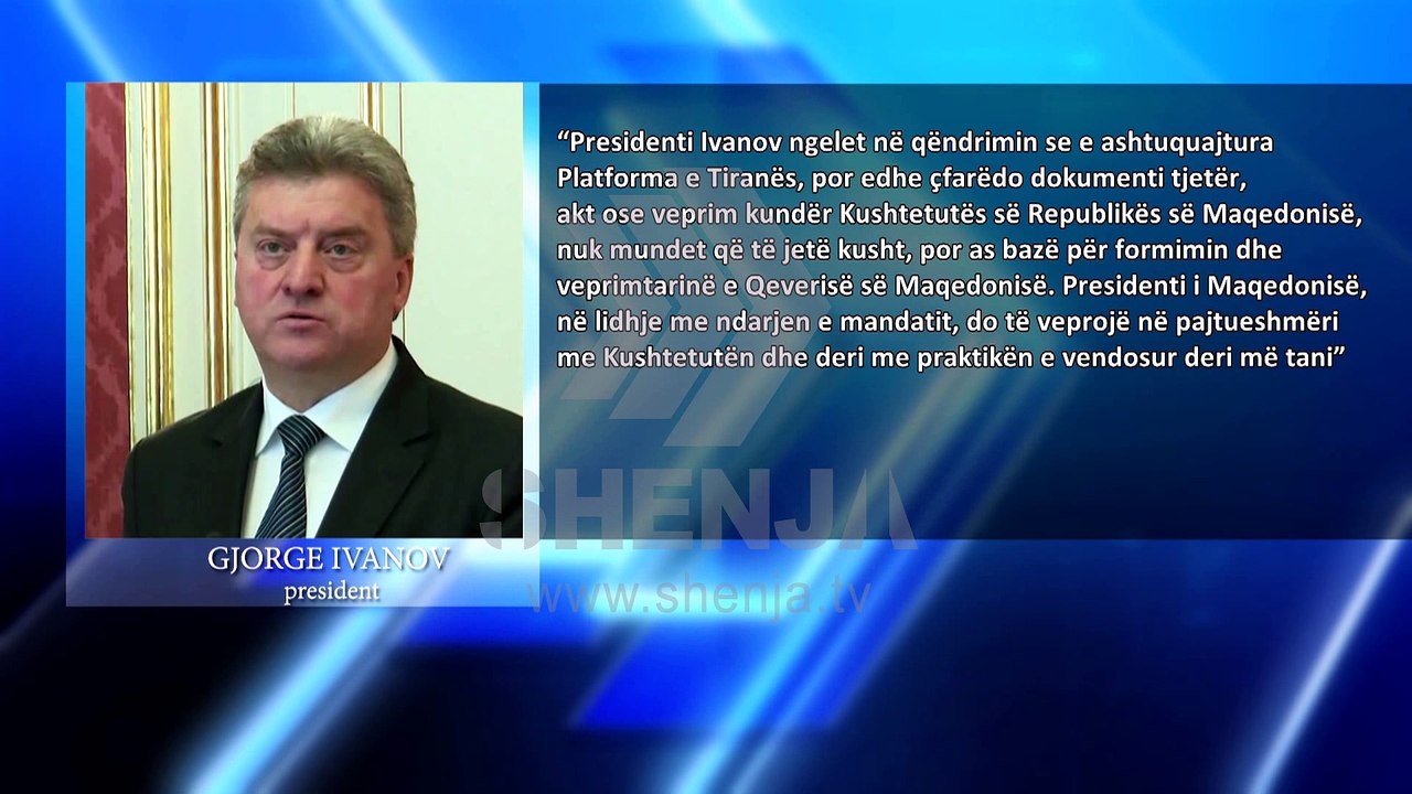 Qeveria e re, Ivanov nuk ia jep mandatin Zaevit pa marrë garanci