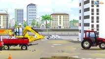 Yellow JCB Excavator with The Crane - Diggers for children | Cars & Trucks Construction Cartoons