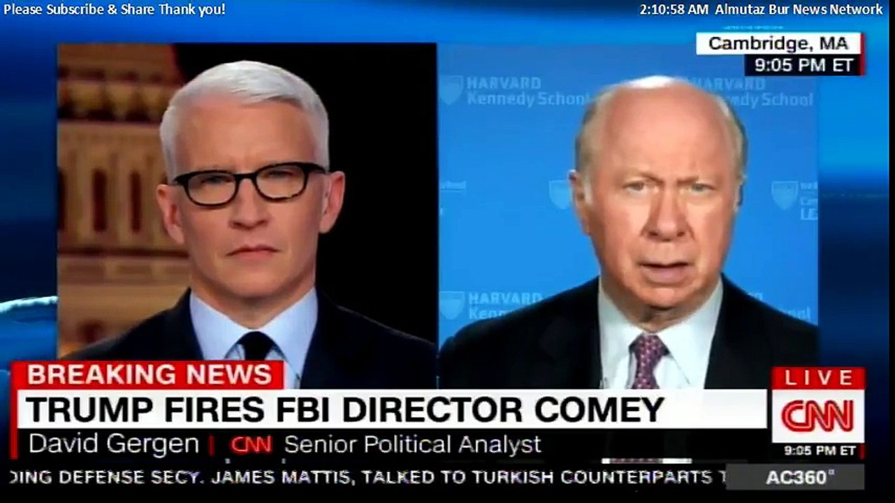 David Gergen Reaction on Donald Trump Fires FBI Director James Comey. #ComeyFired